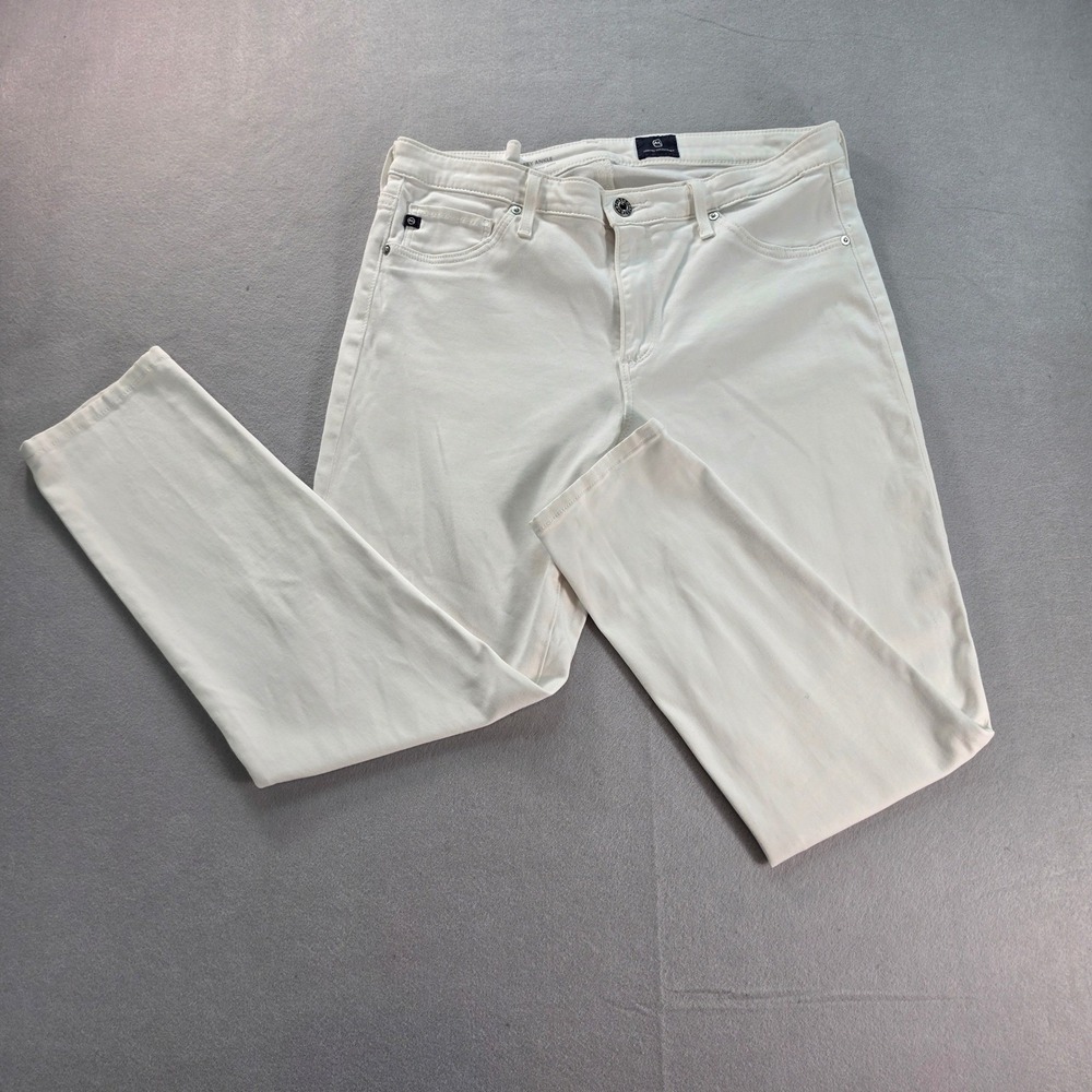 AG Adriano Goldschmied Abbey Ankle White Jeans Mid Rise Size 31R